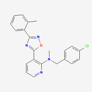 N-(4-chlorobenzyl)-N-methyl-3-(3-(o-tolyl)-1,2,4-oxadiazol-5-yl)pyridin-2-amine