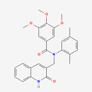 N-(2,5-dimethylphenyl)-N-((2-hydroxyquinolin-3-yl)methyl)-3,4,5-trimethoxybenzamide