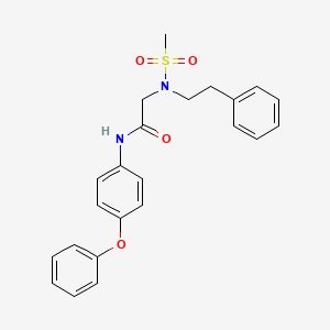 N-(2,4-difluorophenyl)-2-[N-(2-phenylethyl)methanesulfonamido]acetamide