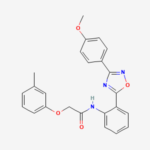 molecular formula C24H21N3O4 B7689115 N-(2-(3-(4-methoxyphenyl)-1,2,4-oxadiazol-5-yl)phenyl)-2-(m-tolyloxy)acetamide 