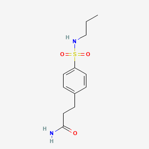 molecular formula C12H18N2O3S B7689132 3-[4-(Propylsulfamoyl)phenyl]propanamide CAS No. 764709-71-9