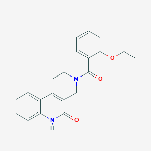 molecular formula C22H24N2O3 B7689145 2-ethoxy-N-((2-hydroxyquinolin-3-yl)methyl)-N-isopropylbenzamide 