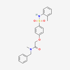 molecular formula C23H24N2O4S B7689177 N-benzyl-N-methyl-2-(4-(N-(o-tolyl)sulfamoyl)phenoxy)acetamide 