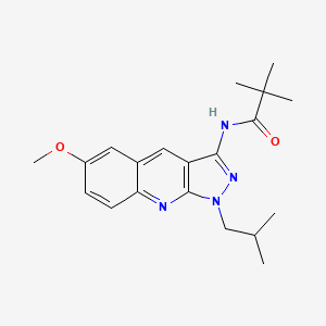 molecular formula C20H26N4O2 B7689193 N-(1-isobutyl-6-methoxy-1H-pyrazolo[3,4-b]quinolin-3-yl)pivalamide CAS No. 714283-59-7