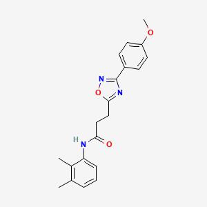 molecular formula C20H21N3O3 B7689273 N-(2,3-dimethylphenyl)-3-(3-(4-methoxyphenyl)-1,2,4-oxadiazol-5-yl)propanamide 