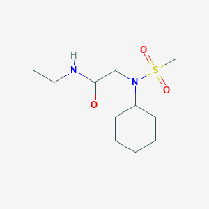 molecular formula C11H22N2O3S B7689279 2-(N-cyclohexylmethylsulfonamido)-N-ethylacetamide 