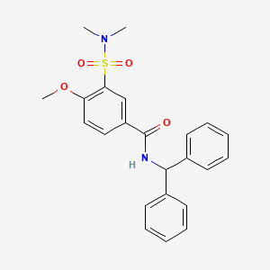 molecular formula C23H24N2O4S B7689285 3-(dimethylsulfamoyl)-4-methoxy-N-[(pyridin-4-yl)methyl]benzamide 