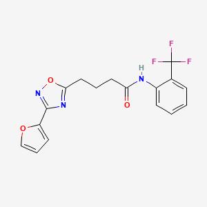 4-(3-(furan-2-yl)-1,2,4-oxadiazol-5-yl)-N-(2-(trifluoromethyl)phenyl)butanamide