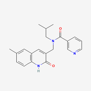 N-((2-hydroxy-6-methylquinolin-3-yl)methyl)-N-isobutylnicotinamide