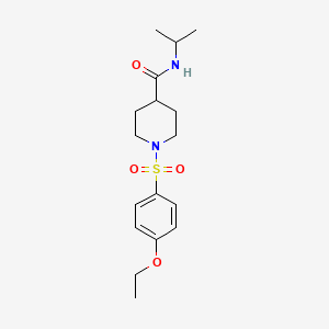 molecular formula C17H26N2O4S B7689338 1-(4-ethoxybenzenesulfonyl)-N-[(pyridin-3-yl)methyl]piperidine-4-carboxamide 