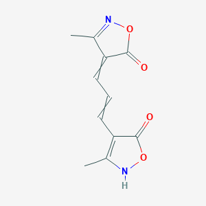 3-methyl-4-[3-(3-methyl-5-oxo-2H-1,2-oxazol-4-yl)prop-2-enylidene]-1,2-oxazol-5-one