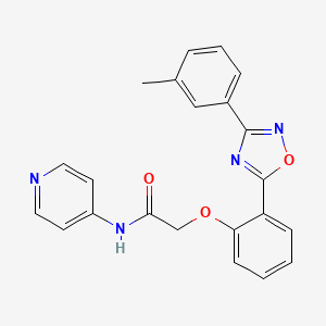 N-(pyridin-4-yl)-2-(2-(3-(m-tolyl)-1,2,4-oxadiazol-5-yl)phenoxy)acetamide