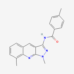 molecular formula C20H18N4O B7689418 N-(1,8-dimethyl-1H-pyrazolo[3,4-b]quinolin-3-yl)-4-methylbenzamide 