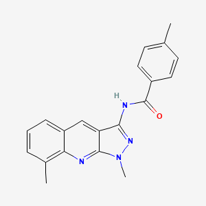 N-(1,8-dimethyl-1H-pyrazolo[3,4-b]quinolin-3-yl)-4-methylbenzamide