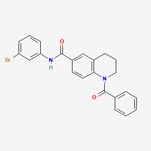 molecular formula C23H19BrN2O2 B7689462 1-benzoyl-N-(2,4-dimethoxyphenyl)-1,2,3,4-tetrahydroquinoline-6-carboxamide 