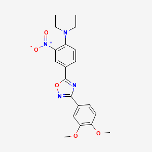 4-(3-(3,4-dimethoxyphenyl)-1,2,4-oxadiazol-5-yl)-N,N-diethyl-2-nitroaniline
