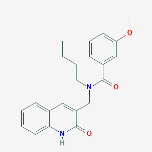 molecular formula C22H24N2O3 B7689476 N-butyl-N-((2-hydroxyquinolin-3-yl)methyl)-3-methoxybenzamide 