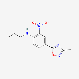4-(3-methyl-1,2,4-oxadiazol-5-yl)-2-nitro-N-propylaniline