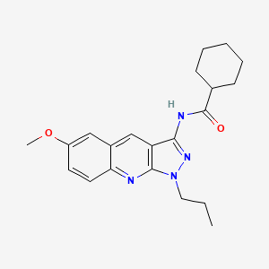 N-(6-methoxy-1-propyl-1H-pyrazolo[3,4-b]quinolin-3-yl)cyclohexanecarboxamide