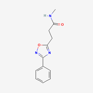 molecular formula C12H13N3O2 B7689500 N-methyl-3-(3-phenyl-1,2,4-oxadiazol-5-yl)propanamide 