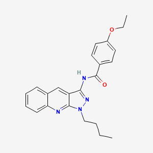 molecular formula C23H24N4O2 B7689518 N-(1-butyl-1H-pyrazolo[3,4-b]quinolin-3-yl)-4-ethoxybenzamide 