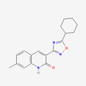 3-(5-cyclohexyl-1,2,4-oxadiazol-3-yl)-7-methylquinolin-2-ol