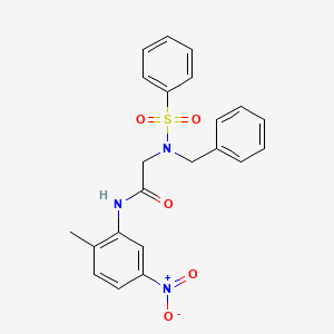 2-(N-benzylphenylsulfonamido)-N-(2-methyl-5-nitrophenyl)acetamide