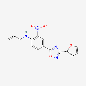 molecular formula C15H12N4O4 B7689592 N-allyl-4-(3-(furan-2-yl)-1,2,4-oxadiazol-5-yl)-2-nitroaniline 