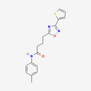 4-(3-(thiophen-2-yl)-1,2,4-oxadiazol-5-yl)-N-(p-tolyl)butanamide