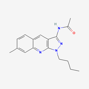 molecular formula C17H20N4O B7689626 N-(1-butyl-7-methyl-1H-pyrazolo[3,4-b]quinolin-3-yl)acetamide 