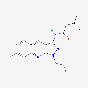 3-methyl-N-(7-methyl-1-propyl-1H-pyrazolo[3,4-b]quinolin-3-yl)butanamide