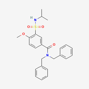 molecular formula C25H28N2O4S B7689698 4-methoxy-N-(2-phenoxyphenyl)-3-[(propan-2-yl)sulfamoyl]benzamide 