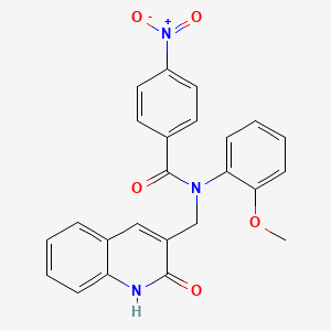 N-((2-hydroxyquinolin-3-yl)methyl)-N-(2-methoxyphenyl)-4-nitrobenzamide