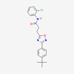 3-(3-(4-(tert-butyl)phenyl)-1,2,4-oxadiazol-5-yl)-N-(2-chlorophenyl)propanamide