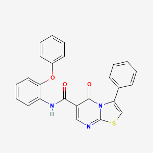 molecular formula C25H17N3O3S B7689709 N-(3,5-dimethylphenyl)-5-oxo-3-phenyl-5H-[1,3]thiazolo[3,2-a]pyrimidine-6-carboxamide 