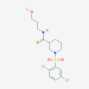 molecular formula C16H22Cl2N2O4S B7689710 1-(2,5-dichlorobenzenesulfonyl)-N-[4-(propan-2-yl)phenyl]piperidine-3-carboxamide 