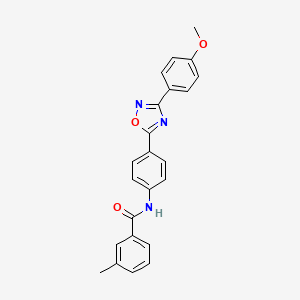 molecular formula C23H19N3O3 B7689731 N-(4-(3-(4-methoxyphenyl)-1,2,4-oxadiazol-5-yl)phenyl)-3-methylbenzamide 