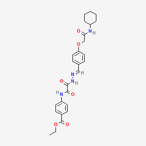 molecular formula C26H30N4O6 B7689739 2-{2-chloro-4-[(4-methoxyphenyl)sulfamoyl]phenoxy}-N-cyclopropylacetamide 