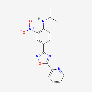 2-Nitro-N-(propan-2-YL)-4-[5-(pyridin-2-YL)-1,2,4-oxadiazol-3-YL]aniline