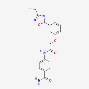 4-{2-[3-(3-Ethyl-1,2,4-oxadiazol-5-YL)phenoxy]acetamido}benzamide