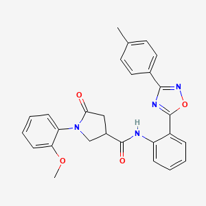 1-(2-methoxyphenyl)-N-{2-[3-(4-methylphenyl)-1,2,4-oxadiazol-5-yl]phenyl}-5-oxopyrrolidine-3-carboxamide