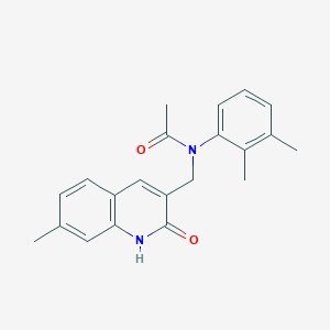 molecular formula C21H22N2O2 B7689789 N-(2,3-dimethylphenyl)-N-((2-hydroxy-7-methylquinolin-3-yl)methyl)acetamide 