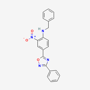 N-benzyl-2-nitro-4-(3-phenyl-1,2,4-oxadiazol-5-yl)aniline