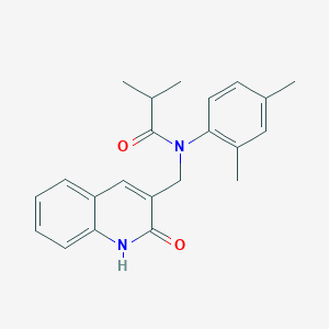 molecular formula C22H24N2O2 B7689849 N-(2,4-dimethylphenyl)-N-((2-hydroxyquinolin-3-yl)methyl)isobutyramide 