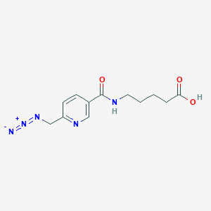 molecular formula C12H15N5O3 B7689880 5-(6-(Azidomethyl)nicotinamido)pentanoic acid CAS No. 1393590-53-8