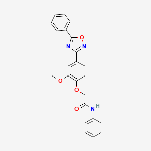 2-[2-methoxy-4-(5-phenyl-1,2,4-oxadiazol-3-yl)phenoxy]-N-phenylacetamide