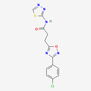 3-[3-(4-chlorophenyl)-1,2,4-oxadiazol-5-yl]-N-(1,3,4-thiadiazol-2-yl)propanamide