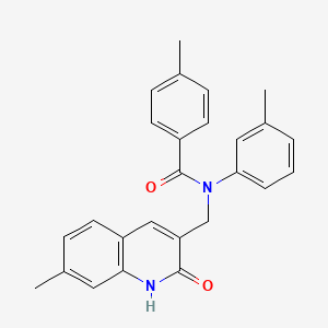 N-((2-hydroxy-7-methylquinolin-3-yl)methyl)-4-methyl-N-(m-tolyl)benzamide