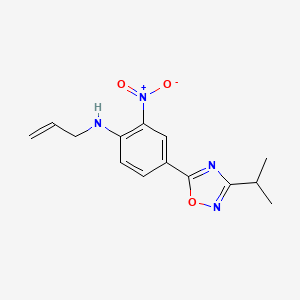 N-allyl-4-(3-isopropyl-1,2,4-oxadiazol-5-yl)-2-nitroaniline