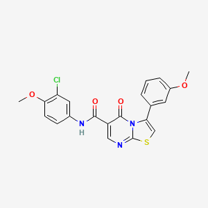 N-[(furan-2-yl)methyl]-3-(3-methoxyphenyl)-5-oxo-5H-[1,3]thiazolo[3,2-a]pyrimidine-6-carboxamide